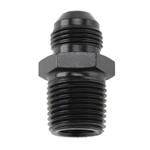 Black Straight -10 AN Flare to 1/2 Inch NPT Pipe Adapter Fitting