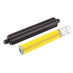 Black 10 Inch Aluminum High Flow Fuel Filter, Paper Element