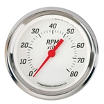 Omega Kustom 10235 8000 RPM Tach, 5 Inch, White Face