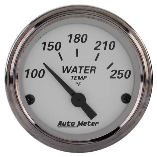 Auto Meter 1938 American Platinum Air-Core Water Temperature Gauge Auto Meter 1938 American Platinum Air-Core Water Temperature Gauge