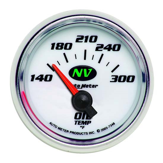 Auto Meter 7348 NV Air-Core Oil Temperature Gauge, 2-1/16 Inch Auto Meter 7348 NV Air-Core Oil Temperature Gauge, 2-1/16 Inch