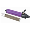 Purple Fuel Filter with Shut-Off, 6 Inch, -12 AN