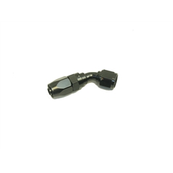 Garage Sale - Black 45 Degree Full Flow Hose Fitting - AN6