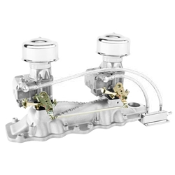 Two Demon 98s on an Edelbrock Intake Linkage Kit Only