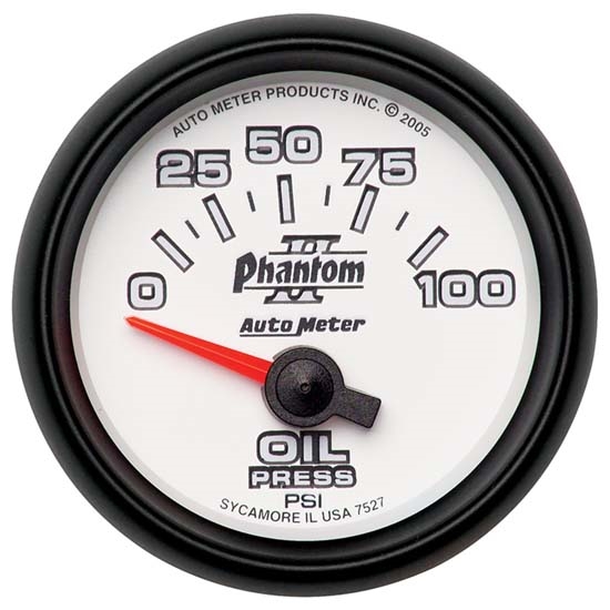 Auto Meter 7527 Phantom II Air-Core Oil Pressure Gauge, 2-1/16 Inch Auto Meter 7527 Phantom II Air-Core Oil Pressure Gauge, 2-1/16 Inch