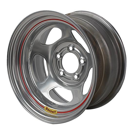 Bassett D58AC3S 15X8 Dot Inertia 5 on 4.75 3 In Backspace Silver Wheel Bassett D58AC3S 15X8 Dot Inertia 5 on 4.75 3 In Backspace Silver Wheel