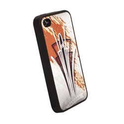 Pinstriped iPhone Cover - Dark Brown