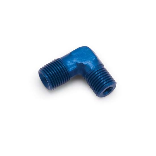 Edelbrock 76551 Pipe Nipple Fitting, 1/8 Inch NPT, Aluminum, Blue