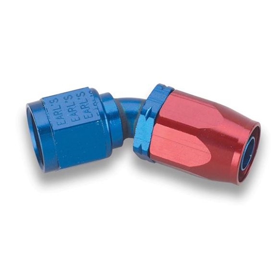 Earls 304620ERL Auto Fit Female Hose End, 45 Degree, -20 AN to -20 AN