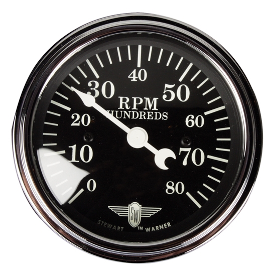 Stewart Warner 82660 Wings Tach, Black Stewart Warner 82660 Wings Tach, Black