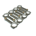 Small Block Chevy 5140 Steel I-Beam Rods, 5.7 Inch, Bushed Pin
