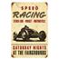 Speed Racing Vintage Tin Sign Speed Racing Vintage Tin Sign