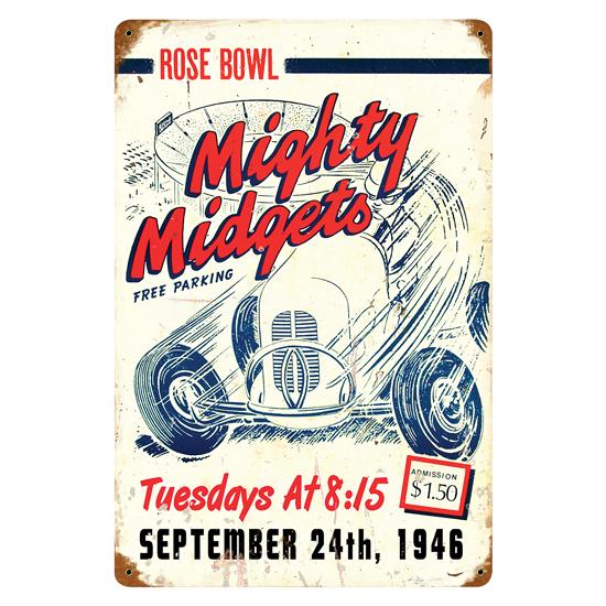Mighty Midget Vintage Metal Sign