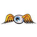 Flying Eyeball Embossed Aluminum Sign