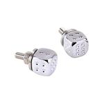 Chrome Dice License Plate Fasteners