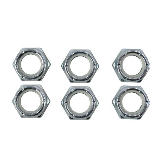 1/2 Inch-20 Fine Thread Nylock Half Nuts, 6 Pack 1/2 Inch-20 Fine Thread Nylock Half Nuts, 6 Pack