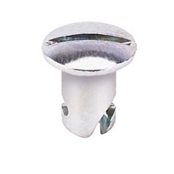 Steel Oval Head Quarter Turn Fasteners, .550 Inch Grip, Pack/10