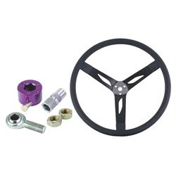 Steel Dish Steering Wheel Combo - 15 Inch