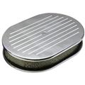 Ball Milled Billet Aluminum Oval Air Cleaner, 12 Inch