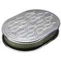 Flamed Billet-Style Oval Air Cleaners