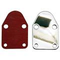 Small Block Chevy Fuel Pump Block Off Plate, Chrome