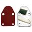 Small Block Chevy Fuel Pump Block Off Plate, Chrome Small Block Chevy Fuel Pump Block Off Plate, Chrome