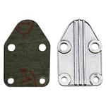 Small Block Chevy Chrome Finned Aluminum Fuel Pump Block Off Plate