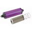 Purple 6 Inch Aluminum High Flow Fuel Filter, Stainless Element Purple 6 Inch Aluminum High Flow Fuel Filter, Stainless Element