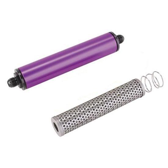 Purple 10 Inch Aluminum Fuel Filter, Stainless Element Purple 10 Inch Aluminum Fuel Filter, Stainless Element
