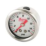 Safety Racing Liquid Filled Fuel Pressure Gauge