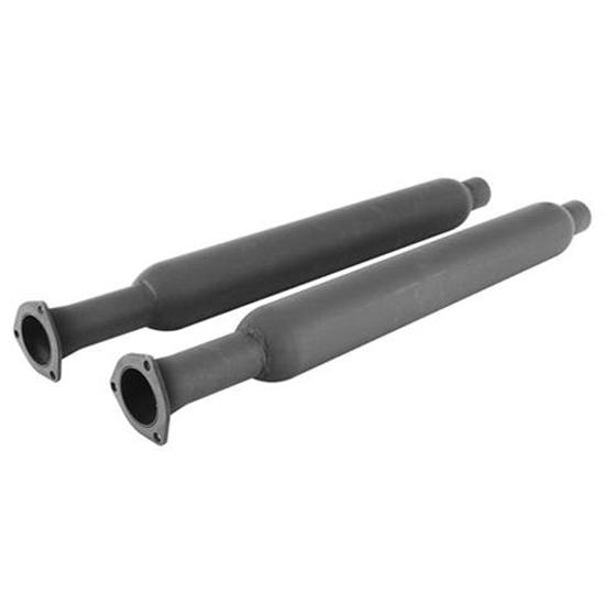 Seamless Glasspack Header Muffler, 3-1/2 Inch In, 2 Inch Out