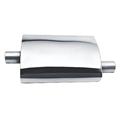 Brushed Stainless Turbo Muffler, 2 Inch Inlet/Outlet