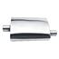 Brushed Stainless Turbo Muffler, 2 Inch Inlet/Outlet Brushed Stainless Turbo Muffler, 2 Inch Inlet/Outlet