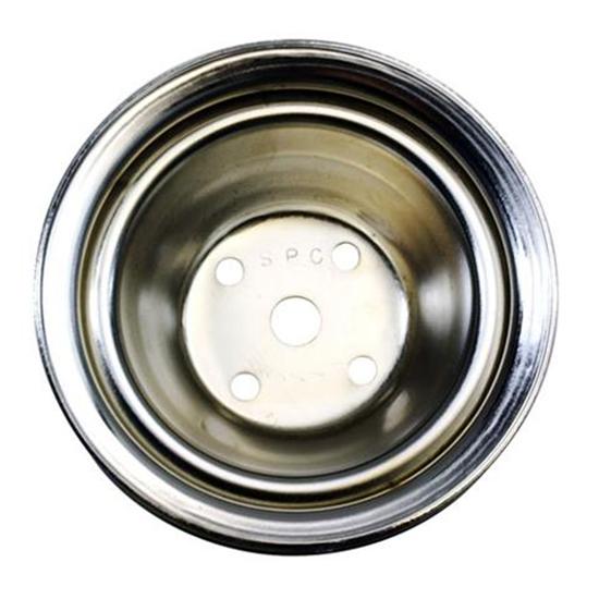 1969-85 Small Block Chevy Single Groove Upper Pulley, Long Water Pump 1969-85 Small Block Chevy Single Groove Upper Pulley, Long Water Pump