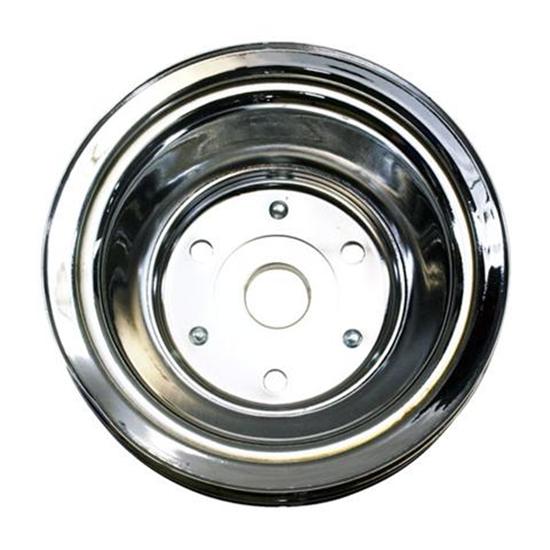 1969-85 Small Block Chevy Triple Groove Lower Pulley, Long Water Pump 1969-85 Small Block Chevy Triple Groove Lower Pulley, Long Water Pump