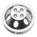 Small Block Chevy Aluminum Double Upper Pulley, Short Pump