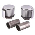 Weld-In Steel Valve Cover Breather Set, 1-3/8 Inch Tube