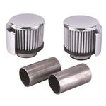Weld-In Steel Valve Cover Breather Set, 1-3/8 Inch Tube