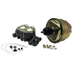 Dual 7 Inch Brake Booster Master Cylinder Combo, 1 Inch Bore