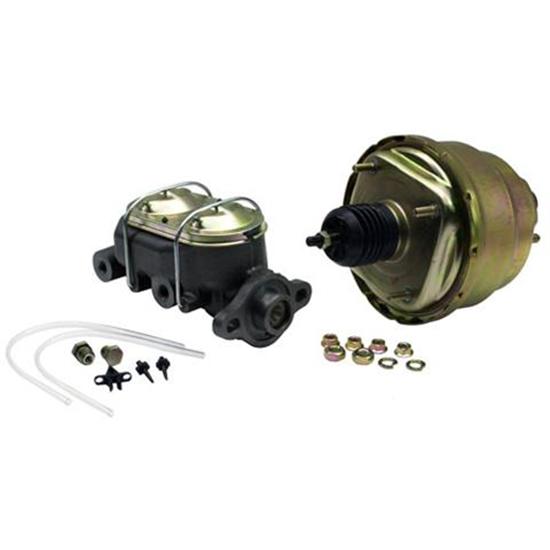 Dual 8 Inch Brake Booster Master Cylinder Combo, 1 Inch Bore