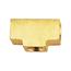 3/8 In-24 IFF Each End, 1/8 In NPT Female Center, Brass Adapter Tee 3/8 In-24 IFF Each End, 1/8 In NPT Female Center, Brass Adapter Tee