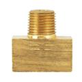 3/8 Inch-24 IFF Each End, 1/8 Inch NPT Male Center, Adapter Tee