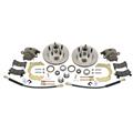 Front Disc Brake Kit, GM Metric/Mustang II to 1949-54 Chevy Spindle, 5 on 4-1/2