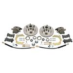 Front Disc Brake Kit, GM Metric/Mustang II to 1949-54 Chevy Spindle, 5 on 4-1/2