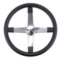 Competition 2 Inch Dish Steering Wheel, Stainless Steel, 15 Inch