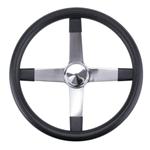 Competition 2 Inch Dish Steering Wheel, Stainless Steel, 15 Inch