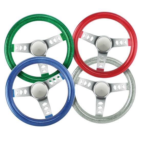 Metalflake Steering Wheels, 9-3/4 Inch Metalflake Steering Wheels, 9-3/4 Inch