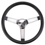Speedway Classic Solid Spoke 13 Inch Black Steering Wheel - No Holes