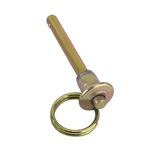 1/4 In Quick Release Ball Lock Dowel Pin, Steel Body, 1-1/2 In Grip