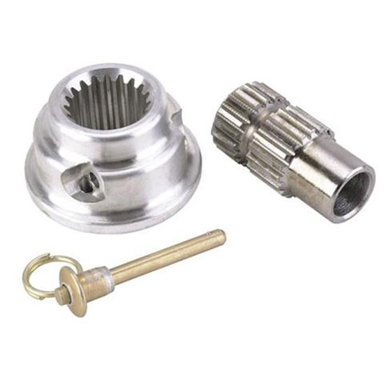 Pin-Style Quick Release Aluminum Steering Wheel Hub, 3/4 Inch Steel Shaft
